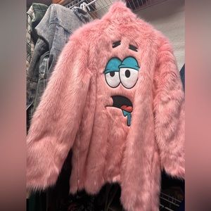 Dolls Kill Patrick Starr (Brand New) Fur Coat SpongeBob